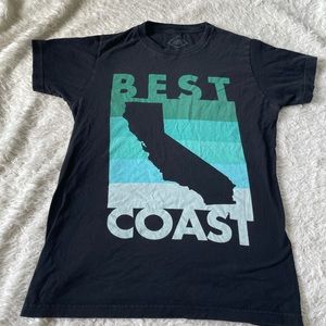 T shirt best coast California map